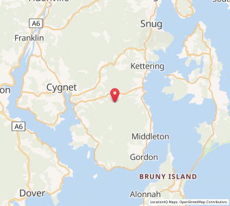 Map of Gardners Bay, TasmaniaTasmania