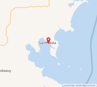 Map of Garrthalala, Northern Territory