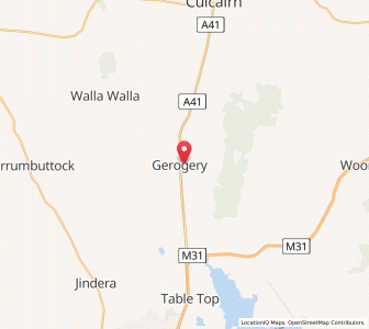 Map of Gerogery, New South Wales