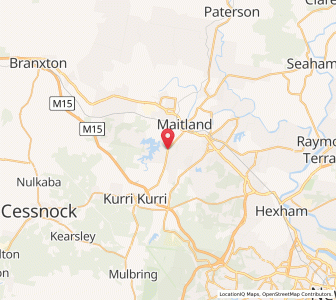 Map of Gillieston Heights, New South Wales