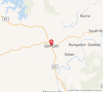 Map of Gin Gin, Queensland