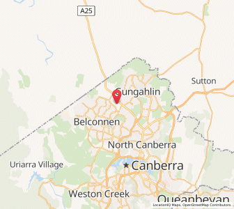 Map of Ginninderra, Australian Capital Territory