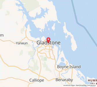 Map of Gladstone, Queensland