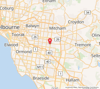 Map of Glen Waverley, VictoriaVictoria