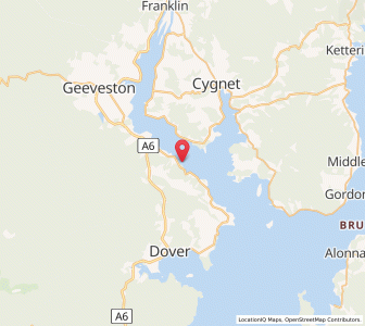 Map of Glendevie, TasmaniaTasmania