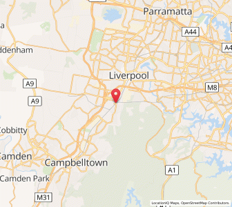 Map of Glenfield, New South Wales