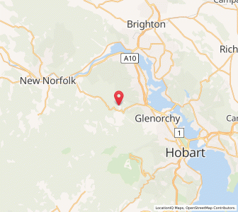 Map of Glenlusk, TasmaniaTasmania