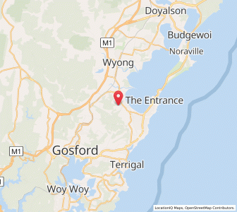 Map of Glenning Valley, New South Wales