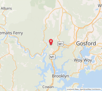 Map of Glenworth Valley, New South Wales