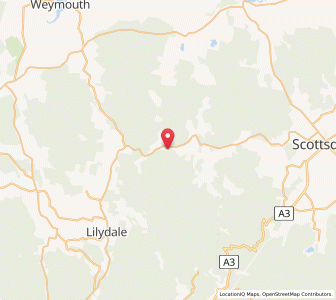 Map of Golconda, TasmaniaTasmania