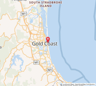 Map of Gold Coast, Queensland