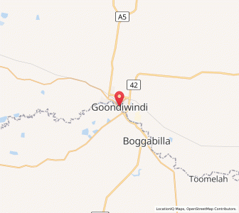 Map of Goondiwindi, Queensland