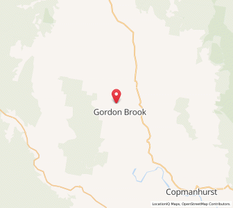 Map of Gordon Brook, New South Wales