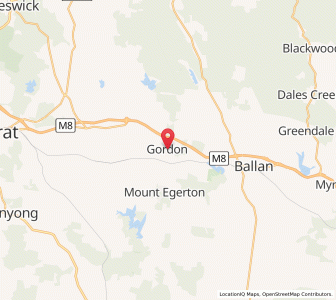 Map of Gordon, VictoriaVictoria