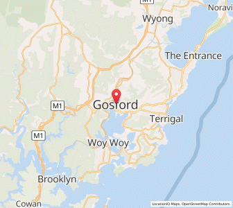 Map of Gosford, New South Wales