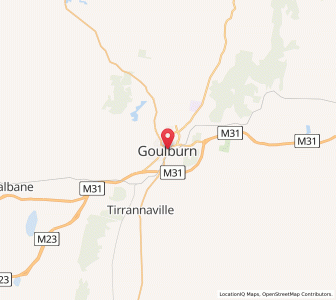 Map of Goulburn, New South Wales
