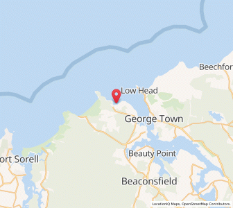 Map of Greens Beach, TasmaniaTasmania