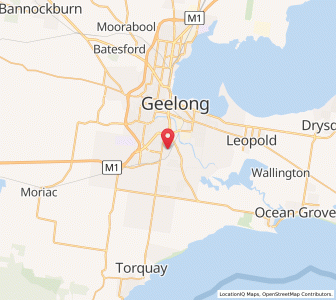 Map of Grovedale, VictoriaVictoria