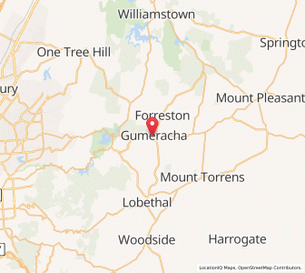 Map of Gumeracha, South Australia