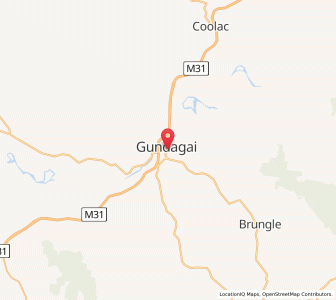 Map of Gundagai, New South Wales
