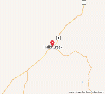 Map of Halls Creek, Western Australia