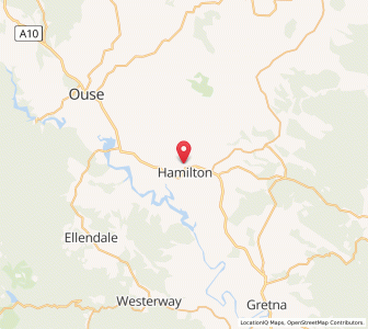 Map of Hamilton, TasmaniaTasmania