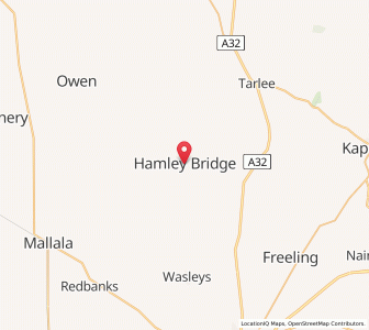 Map of Hamley Bridge, South Australia