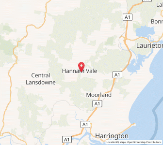 Map of Hannam Vale, New South Wales
