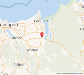 Map of Harford, TasmaniaTasmania