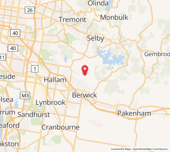 Map of Harkaway, VictoriaVictoria