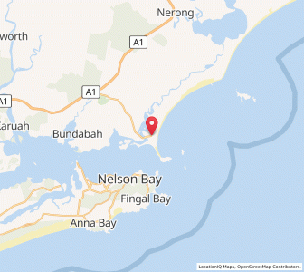 Map of Hawks Nest, New South Wales