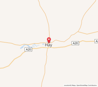 Map of Hay, New South Wales