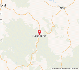 Map of Hazeldene, VictoriaVictoria