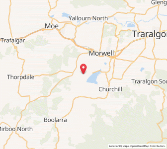 Map of Hazelwood, VictoriaVictoria