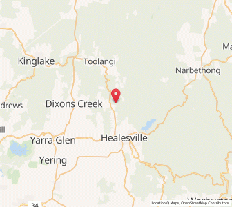 Map of Healesville West, VictoriaVictoria