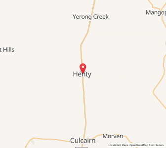 Map of Henty, New South Wales