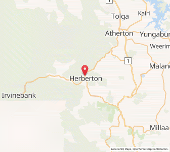 Map of Herberton, Queensland