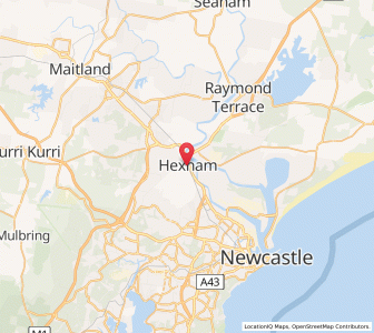 Map of Hexham, New South Wales