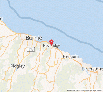 Map of Heybridge, TasmaniaTasmania