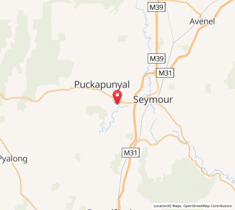 Map of Hilldene, VictoriaVictoria