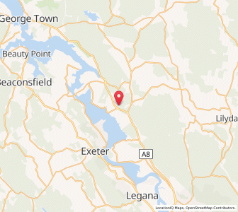 Map of Hillwood, TasmaniaTasmania