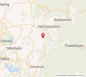 Map of Hoddles Creek, VictoriaVictoria