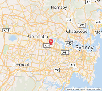 Map of Homebush Bay, New South Wales