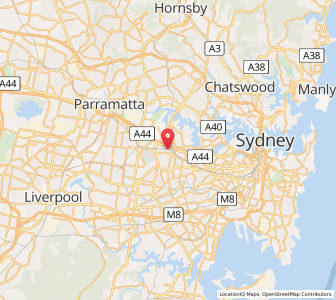 Map of Homebush, New South Wales