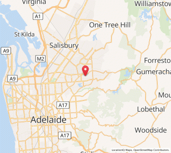 Map of Hope Valley, South Australia