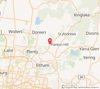 Map of Hurstbridge, VictoriaVictoria