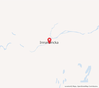 Map of Innamincka, South Australia