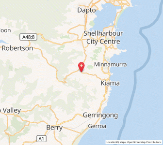 Map of Jamberoo, New South Wales