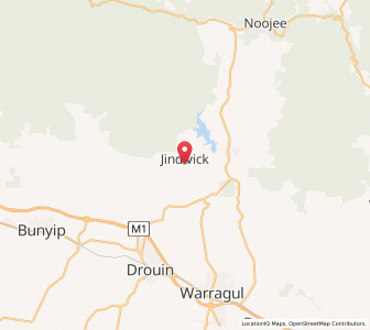 Map of Jindivick, VictoriaVictoria