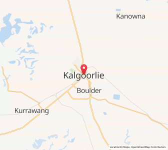 Map of Kalgoorlie, Western Australia